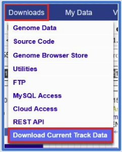 Download Current Track Data in the Downloads menu